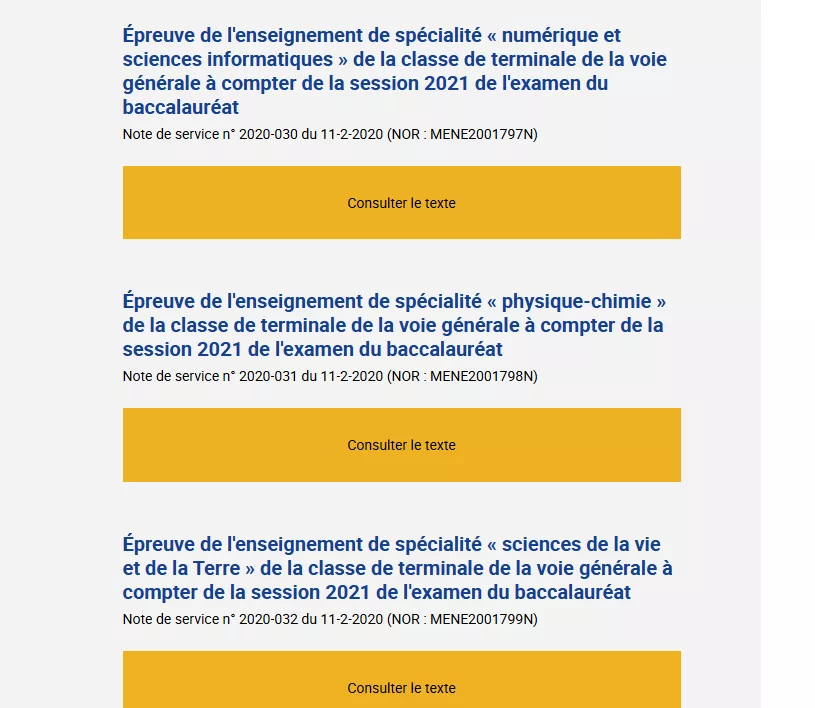 Rattrapage du bac 3 Lien officiel vers les épreuves du bac